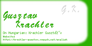 gusztav krachler business card